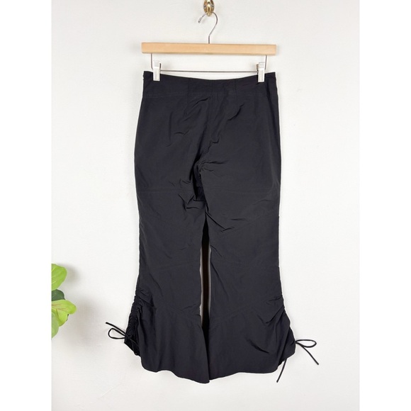 NWT Silence + Noise Hayley Black Nylon Cropped Kick-Flare Pant Sz 0 - Picture 4 of 11